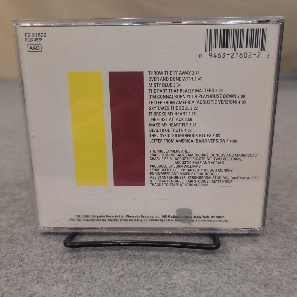 The Proclaimers This Is The Story CD‎ 1987 Chrysalis Records F2 21602 DIDX 4628 - Picture 2 of 2